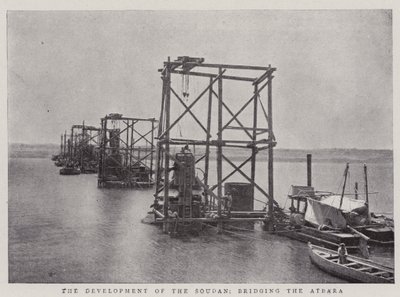The Development of the Soudan, bridging the Atbara by English Photographer