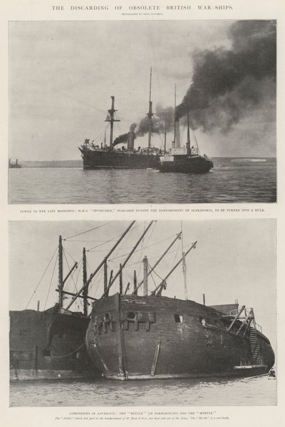 The Discarding of Obsolete British War-Ships by English Photographer