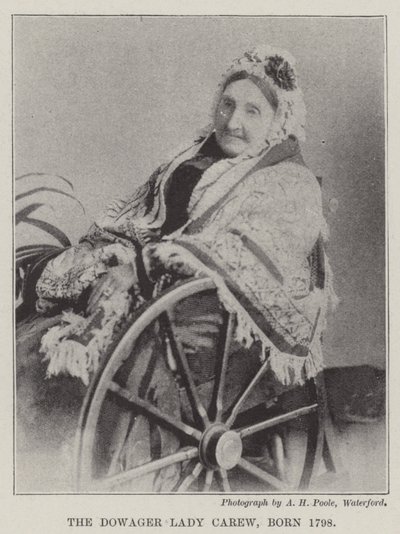 The Dowager Lady Carew, Born 1798 by English Photographer