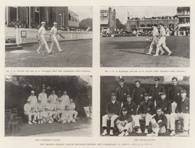 The Drawn Cricket Match between Oxford and Cambridge at Lords, 4, 5, and 6 July by English Photographer