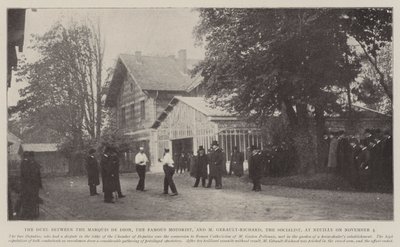 The Duel between the Marquis de Dion, the Famous Motorist, and M. Gerault-Richard, the Socialist, at Neuilly on 4 November by English Photographer