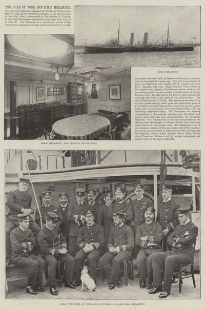 The Duke of York and HMS Melampus by English Photographer