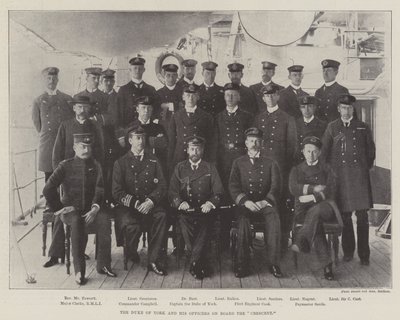 The Duke of York and His Officers on Board the Crescent by English Photographer