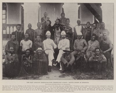 The East American Administration Coronation Guests, Native Chiefs at Mombasa by English Photographer