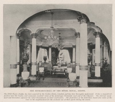 The Entrance-Hall of the Hotel Royal, Dieppe by English Photographer