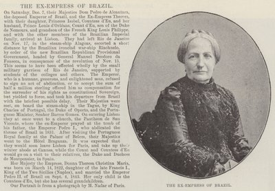 The Ex-Empress of Brazil by English Photographer