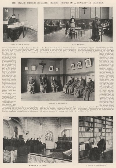 The Exiled French Monastic Orders, Scenes in a Benedictine Cloister by English Photographer