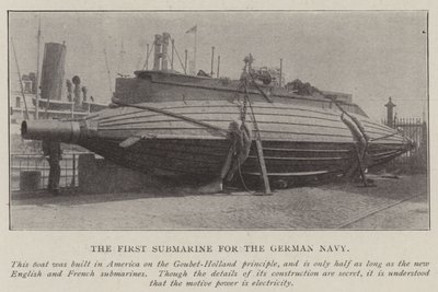 The First Submarine for the German Navy by English Photographer
