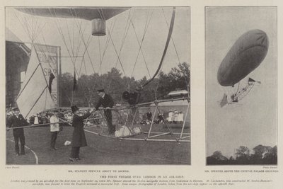The First Voyage Over London in an Airship by English Photographer