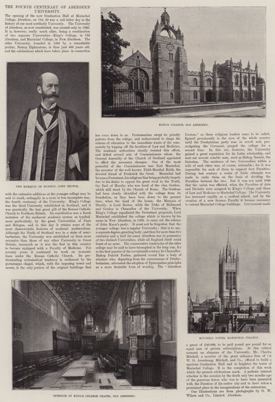 The Fourth Centenary of Aberdeen University by English Photographer