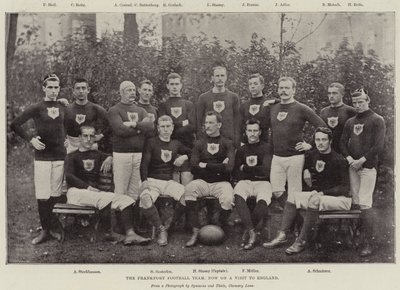 The Frankfort Football Team, Now on a Visit to England by English Photographer