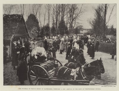 The Funeral of Prince Henry of Battenberg, 5 February 1896, Arrival of the Body at Whippingham Church by English Photographer