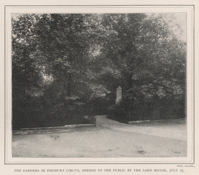 The Gardens in Finsbury Circus, opened to the Public by the Lord Mayor, 25 July by English Photographer