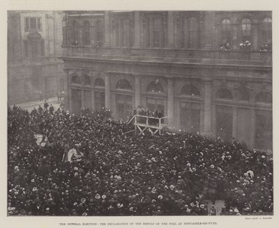 The General Election, the declaration of the result of the poll at Newcastle-on-Tyne by English Photographer