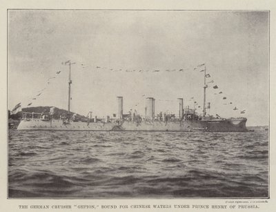 The German Cruiser Gefion, Bound for Chinese Waters Under Prince Henry of Prussia by English Photographer