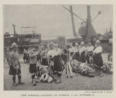 The Gordons Landing at Durban, 7 am, 9 October by English Photographer