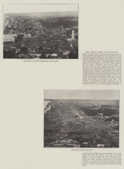 The Great Fire at Guayaquil by English Photographer
