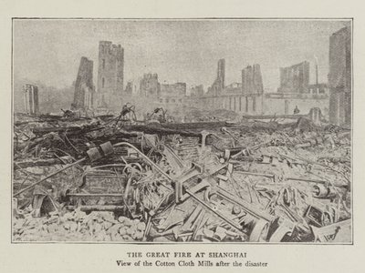 The Great Fire at Shanghai by English Photographer