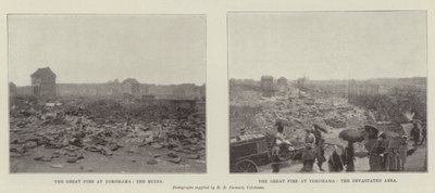 The Great Fire at Yokohama by English Photographer