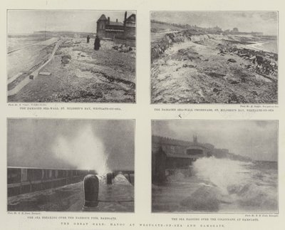 The Great Gale, Havoc at Westgate-on-Sea and Ramsgate by English Photographer