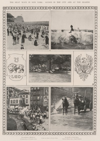 The Heat Wave in New York, Scenes in the City and at the Seaside by English Photographer