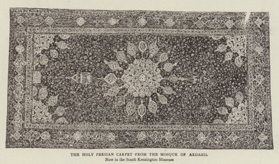 The Holy Persian Carpet from the Mosque of Ardabil by English Photographer