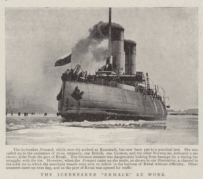 The Icebreaker Ermack at Work by English Photographer