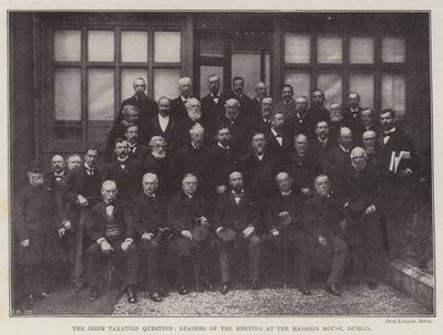 The Irish Taxation Question, Leaders of the Meeting at the Mansion House, Dublin by English Photographer