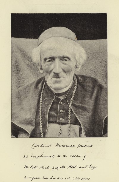 The Late Cardinal Newman by English Photographer