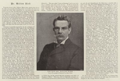 The Late Mr William Black by English Photographer