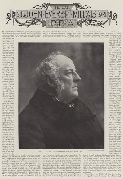 The Late Sir John Everett Millais, Obituaries by English Photographer