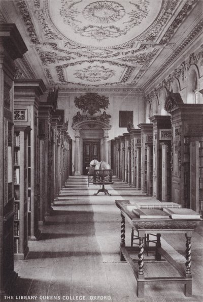The Library, Queens College, Oxford by English Photographer