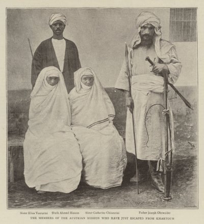 The Members of the Austrian Mission who have just escaped from Khartoum by English Photographer