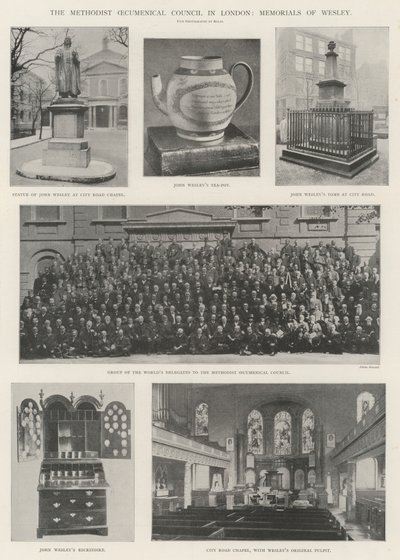 The Methodist Ecumenical Council in London, Memorials of Wesley by English Photographer
