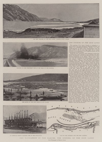 The Navigation of the Danube, the Opening of the Iron Gates by English Photographer