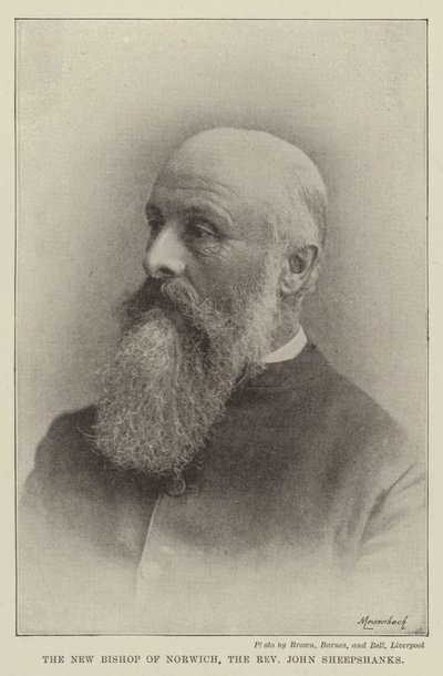 The New Bishop of Norwich, the Reverend John Sheepshanks by English Photographer