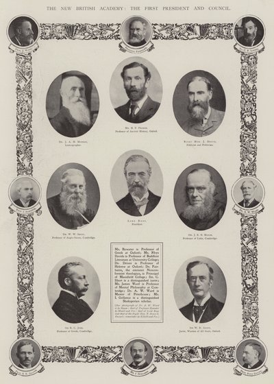 The New British Academy, the First President and Council by English Photographer