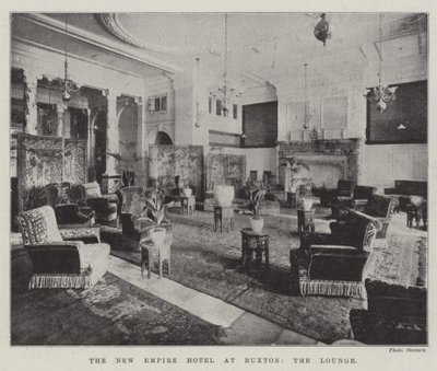The New Empire Hotel at Buxton, the Lounge by English Photographer