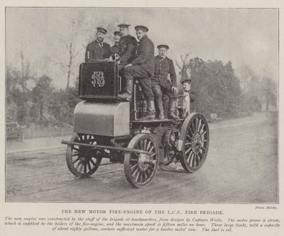 The New Motor Fire-Engine of the LCC Fire Brigade by English Photographer