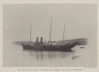 The New Royal Yacht, Victoria and Albert, in Dock at Pembroke by English Photographer