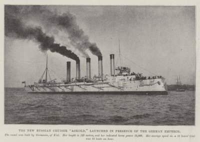 The New Russian Cruiser Askold, launched in Presence of the German Emperor by English Photographer