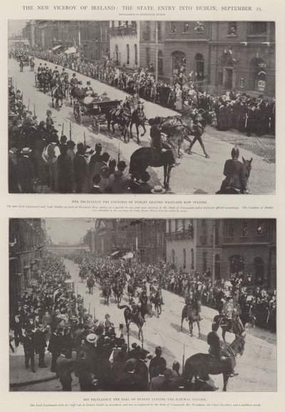 The New Viceroy of Ireland, the State Entry into Dublin, 25 September by English Photographer