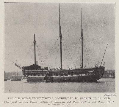 The Old Royal Yacht Royal George, to be Broken Up or Sold by English Photographer