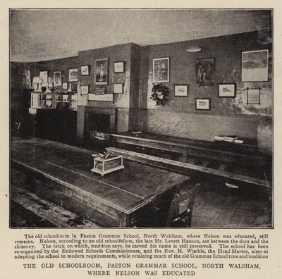 The Old Schoolroom, Paston Grammar School, North Walsham, where Nelson was educated by English Photographer