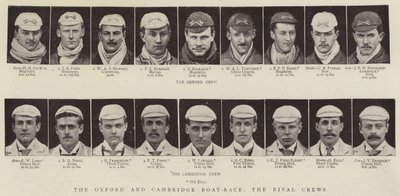 The Oxford and Cambridge Boat-Race, the Rival Crews by English Photographer