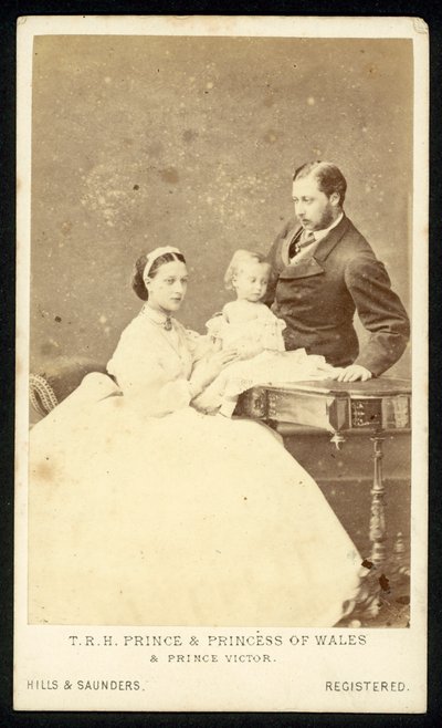 The Prince and Princess of Wales and Prince Victor by English Photographer