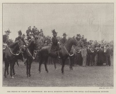 The Prince of Wales at Cheltenham, His Royal Highness Inspecting the Royal Gloucestershire Hussars by English Photographer