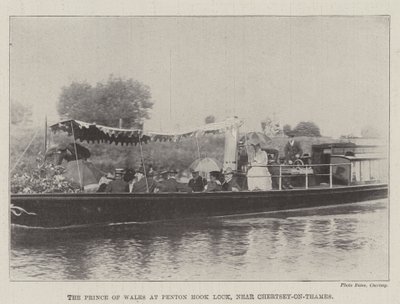 The Prince of Wales at Penton Hook Lock, Near Chertsey-on-Thames by English Photographer