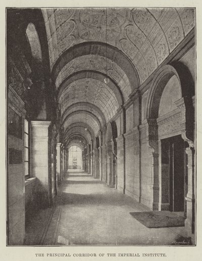 The Principal Corridor of the Imperial Institute by English Photographer