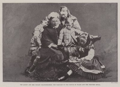 The Queen and her Infant Grandchildren, the Families of the Prince of Wales and the Princess Royal by English Photographer